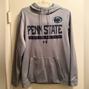 Penn State Under Armour Hooded Sweatshirt Coldgear Loose Fit | Medium